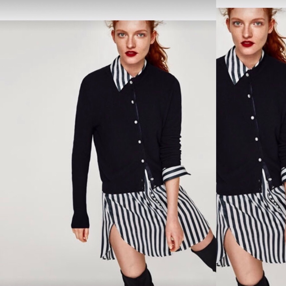 Zara satin shirt dress